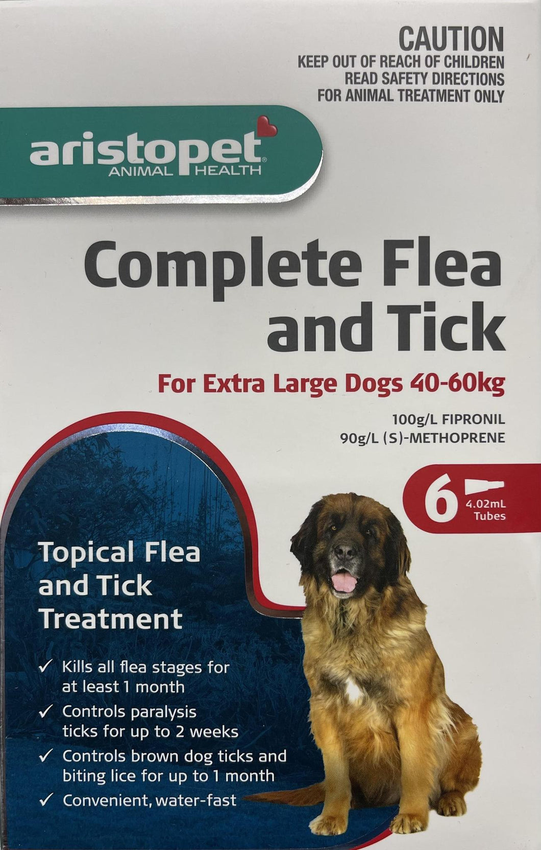 Aristopet Complete Flea & Lice Treatment for Dogs between 40-60kg (6 pack)