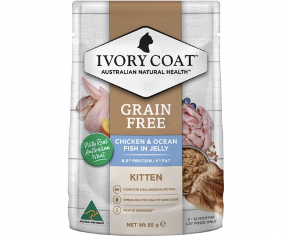 Ivory Coat Cat Wet Food - Kitten - Fish - Box (12 x 85g)