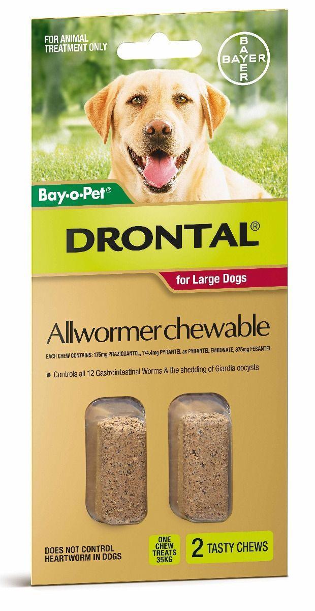 Drontal Chewable Allwormer 35kg (2 pack)