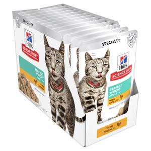 Hill's Cat Wet Food - Perfect Weight - Chicken - Box (12 x 85g)