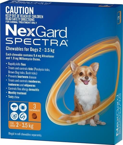 Nexgard Spectra 2-3.5kg (3 pack)