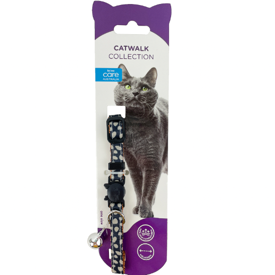 Allpet Cat Collar Navy with Dots