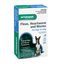 Load image into Gallery viewer, Aristopet Fleas, Heartworm and Worms Topical Treatment for Dogs 10-25kg (6 pack)
