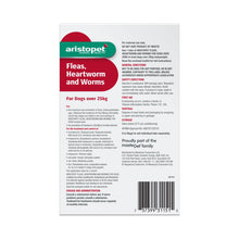 Load image into Gallery viewer, Aristopet Fleas, Heartworm and Worms Topical Treatment for Dogs Over 25kg (3 pack)
