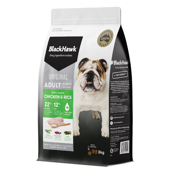 Black Hawk Dog Dry Food - Chicken & Rice (3kg)