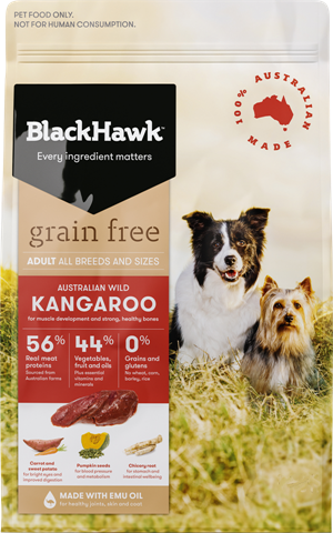 Black Hawk Dog Dry Food - Grain Free - Kangaroo (15kg)