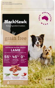 Black Hawk Dog Dry Food - Grain Free - Lamb (2.5kg)