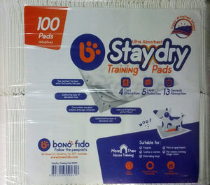 Bonofido Stay Dry Training Pads 100 pack