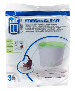 Fresh 'n Clear Cat Drinking Fountain Foam Carbon Cartridges (3 pack)