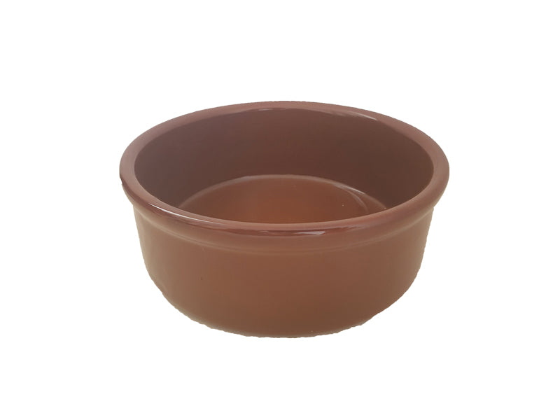 Ceramic Brown Glazed Dog Bowl
