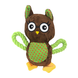 Dog Toy Puppy Owl Rope