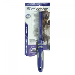 Euro Groom Shedding Comb - Medium