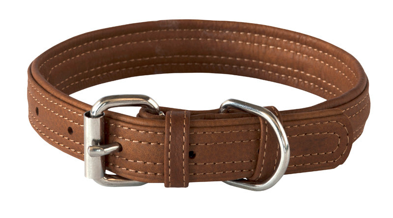 Rogz Leather Collar XLarge Brown