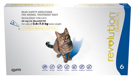 Revolution For Cats And Small Animals from 2.6kg to 7.5kg (6 pack)