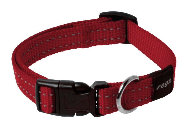 Rogz Classic Dog Collar - Red - Medium