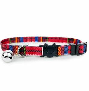 Allpet Cat Collar - Tartan - Red