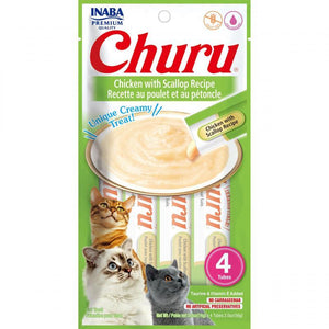 Inaba Churu Puree - Chicken & Scallop (4 pack)