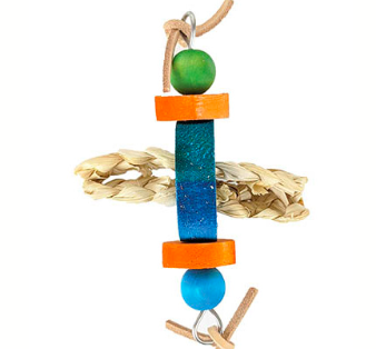 Allpet Bird Toy - Wood & Leather