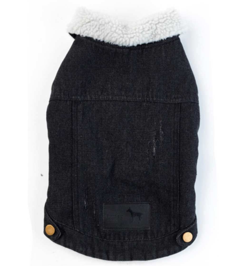 Fuzzyard Dog Coat - Denim Easy Rider - Size 1