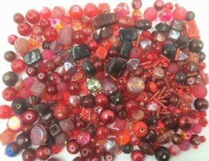 Glass Beads Multi Mix Red 500g