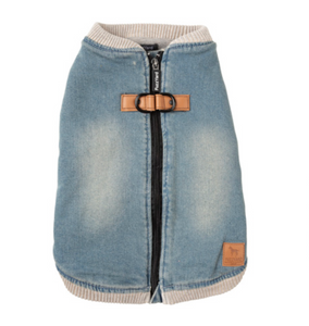 Fuzzyard Dog Coat - MacGyver Harness Denim - Size 1