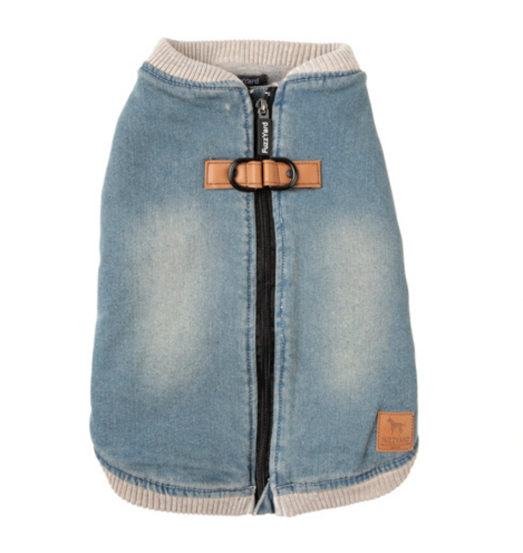 Fuzzyard Dog Coat - MacGyver Harness Denim - Size 1