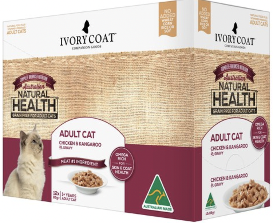 Ivory Coat Cat Wet Food - Kangaroo - Box (12 x 85g)